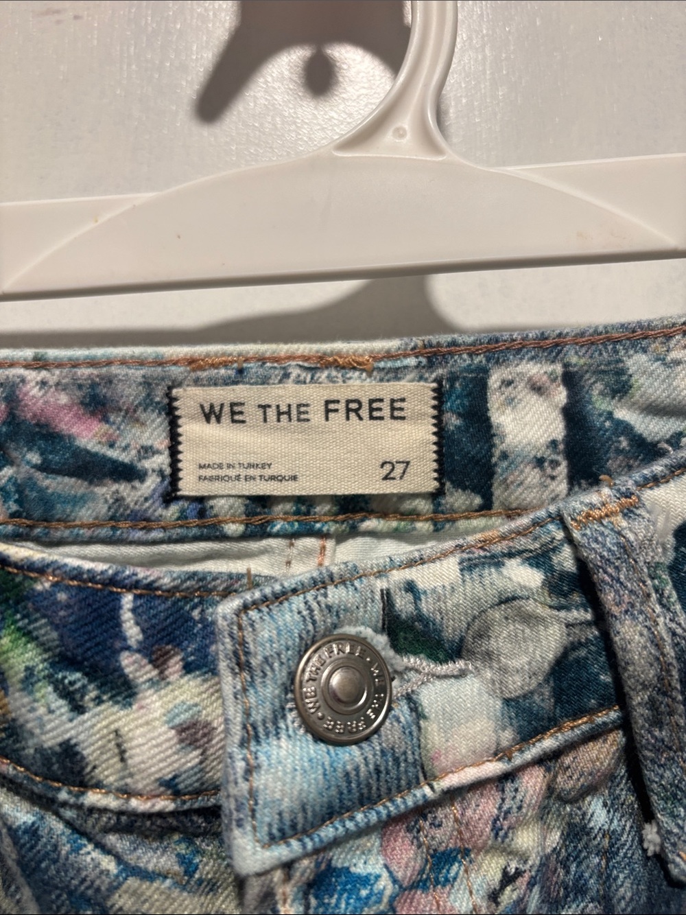 FREE PEOPLE WE THE FREE Tennessee painted jeans size 27 sold out - Picture 3 of 7